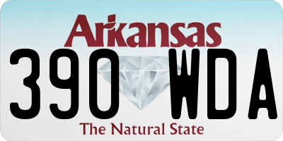 AR license plate 390WDA