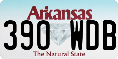 AR license plate 390WDB