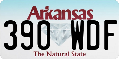 AR license plate 390WDF