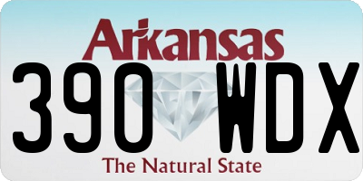 AR license plate 390WDX