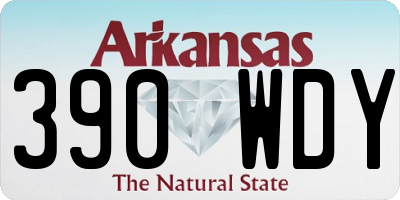 AR license plate 390WDY
