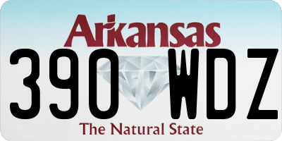 AR license plate 390WDZ