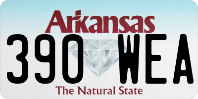 AR license plate 390WEA