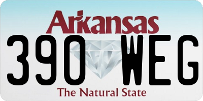 AR license plate 390WEG