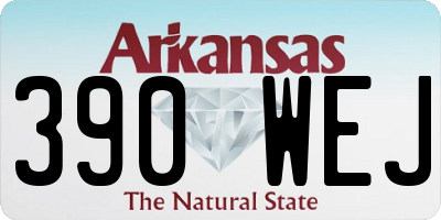 AR license plate 390WEJ