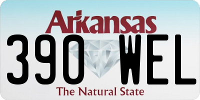 AR license plate 390WEL