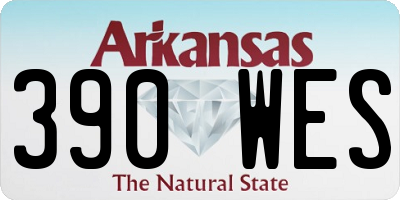 AR license plate 390WES