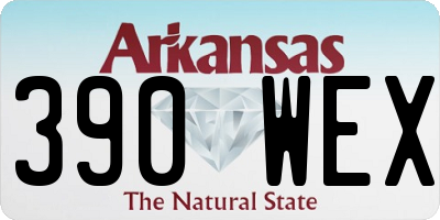 AR license plate 390WEX