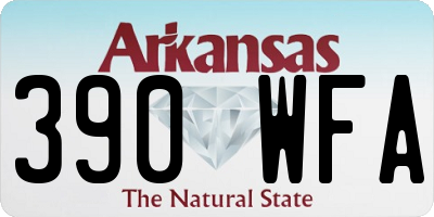 AR license plate 390WFA