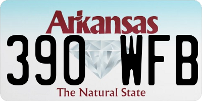 AR license plate 390WFB