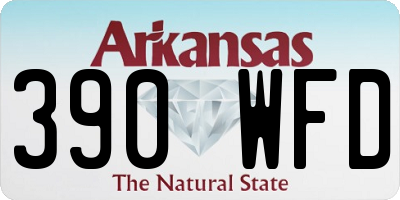 AR license plate 390WFD
