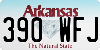 AR license plate 390WFJ