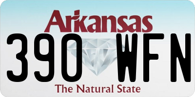 AR license plate 390WFN