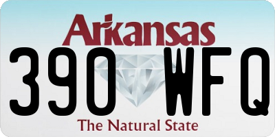 AR license plate 390WFQ