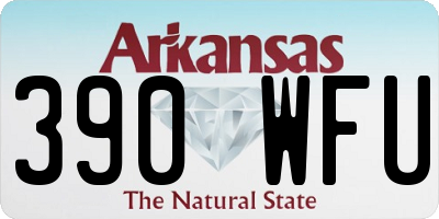 AR license plate 390WFU