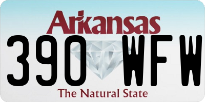 AR license plate 390WFW