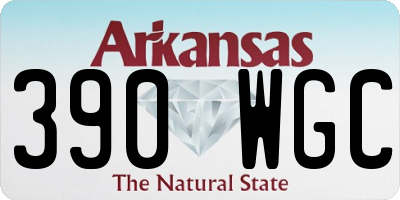 AR license plate 390WGC