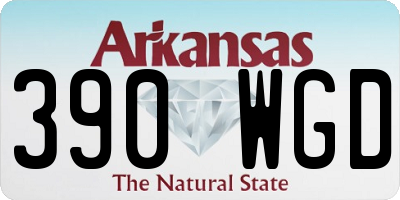 AR license plate 390WGD