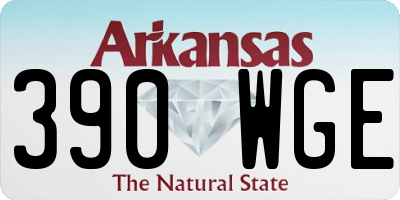AR license plate 390WGE