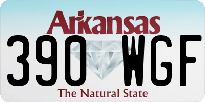 AR license plate 390WGF