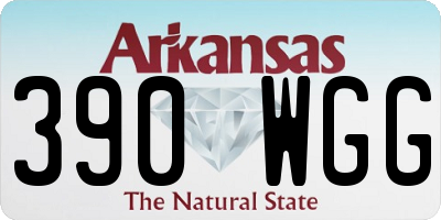 AR license plate 390WGG