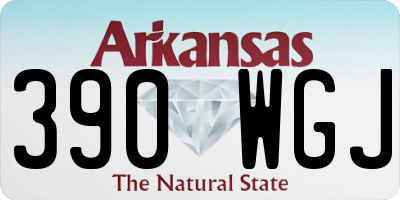 AR license plate 390WGJ