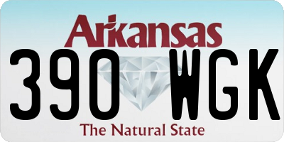 AR license plate 390WGK