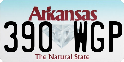 AR license plate 390WGP