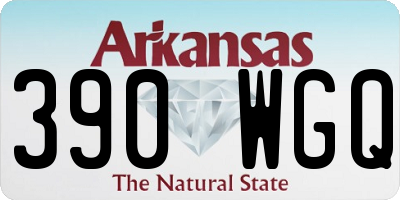 AR license plate 390WGQ