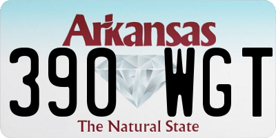 AR license plate 390WGT