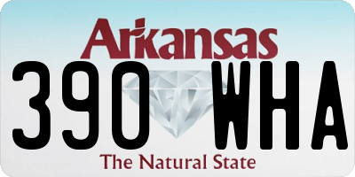 AR license plate 390WHA