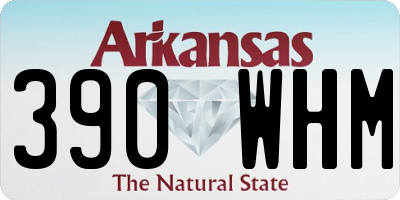 AR license plate 390WHM