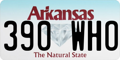 AR license plate 390WHO