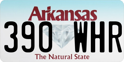 AR license plate 390WHR