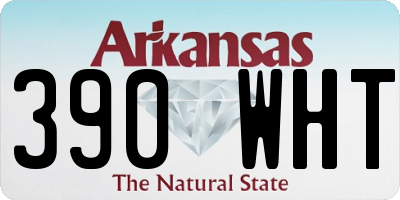 AR license plate 390WHT