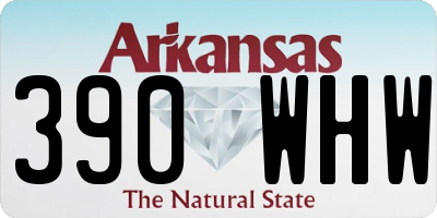 AR license plate 390WHW