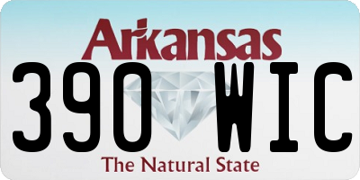 AR license plate 390WIC