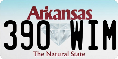 AR license plate 390WIM
