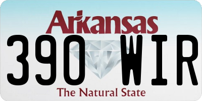 AR license plate 390WIR