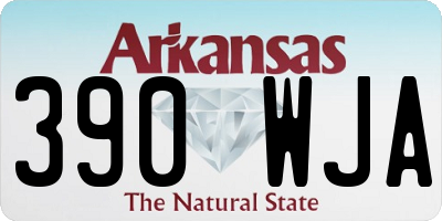 AR license plate 390WJA