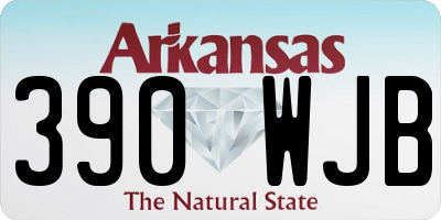 AR license plate 390WJB