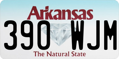 AR license plate 390WJM