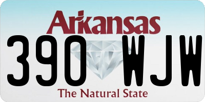 AR license plate 390WJW
