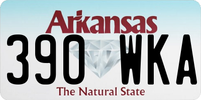 AR license plate 390WKA