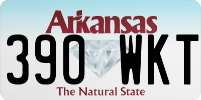 AR license plate 390WKT