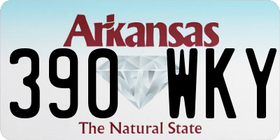 AR license plate 390WKY