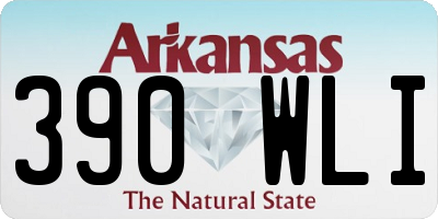AR license plate 390WLI