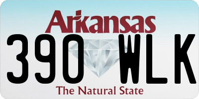 AR license plate 390WLK