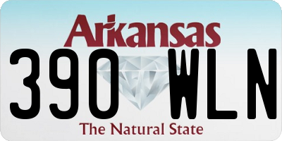 AR license plate 390WLN