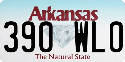 AR license plate 390WLO
